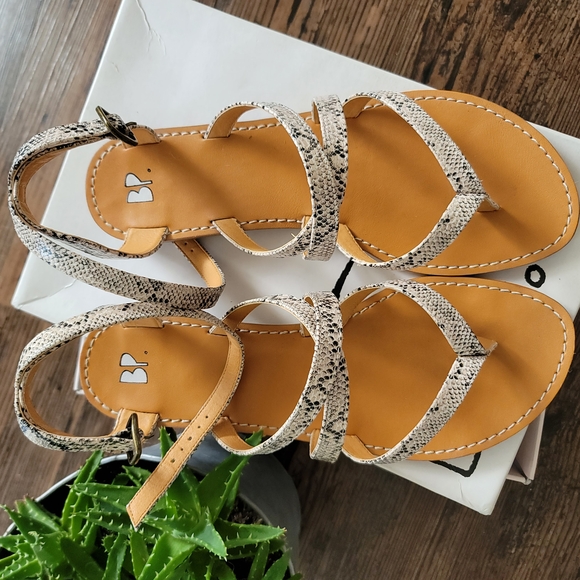 BP Snakeskin Sandals - Picture 2 of 5